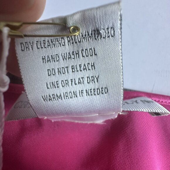 NWT Crabtree & Evelyn Sleepwear Set S Hot Pink 100% Silk Old Money Coquette Vtg - Picture 5 of 12